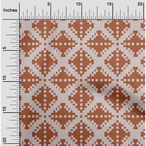 oneOone Cotton Poplin Fabric Check Kasuri Print Sewing Fabric BTY 56 Inch Wide