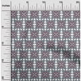 thumbnail image 1 of oneOone Cotton Poplin Fabric Ethnic Geometric Flame Stitch Printed Fabric 1 Yard 56 Inch Wide, 1 of 4