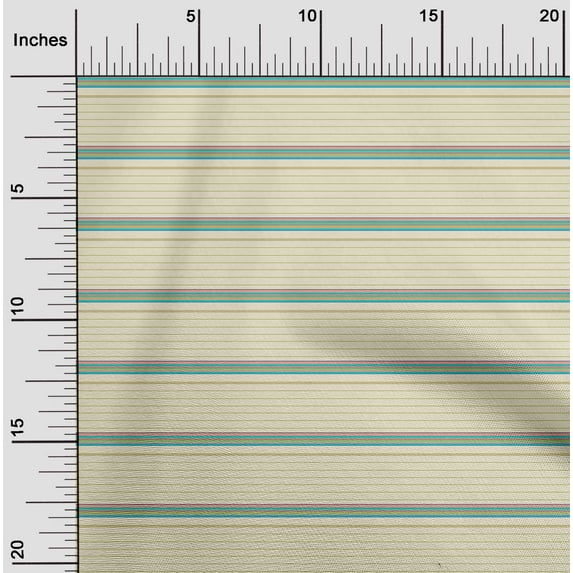 oneOone Cotton Poplin Fabric Horizontal Stripe Print Fabric BTY 56 Inch Wide