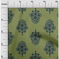 thumbnail image 1 of oneOone Cotton Poplin Fabric Leaves & Floral Block Printed Craft Fabric BTY 56 Inch Wide, 1 of 4