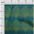 thumbnail image 1 of oneOone Cotton Poplin Fabric Leaves & Floral Block Printed Fabric 1 Yard 56 Inch Wide, 1 of 4