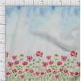 thumbnail image 1 of oneOone Organic Cotton Poplin Twill Fabric Leaves & Flower Panel Print Fabric BTY 42 Inch Wide, 1 of 3