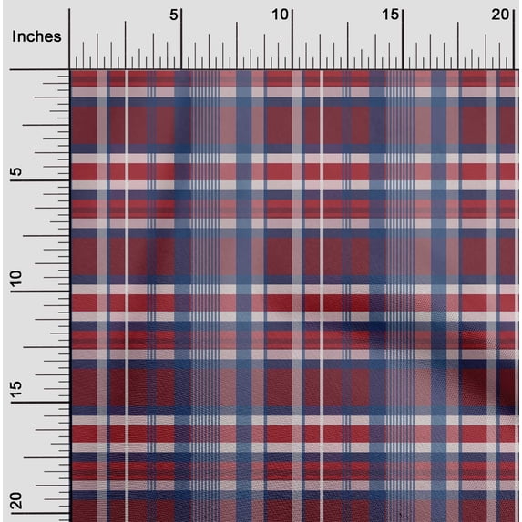 oneOone Cotton Poplin Fabric Madras Check Fabric Prints By Yard 56 Inch Wide
