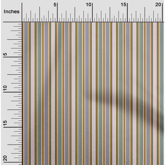 oneOone Cotton Poplin Fabric Multicolor Stripe Print Fabric By The Yard 56 Inch Wide