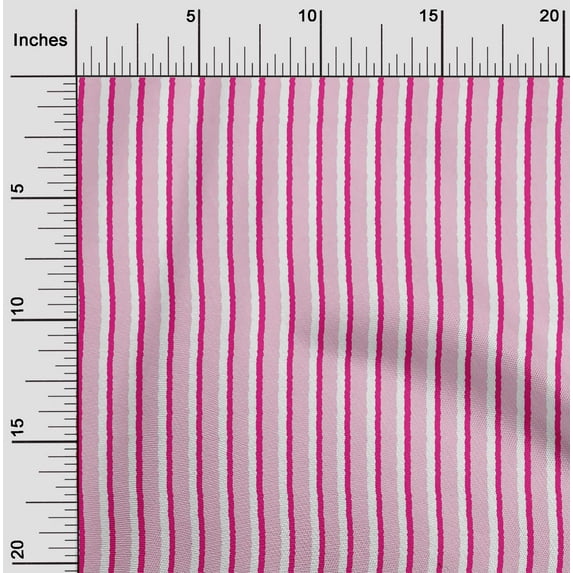 oneOone Cotton Poplin Fabric Stripe Block Printed Craft Fabric BTY 42 Inch Wide