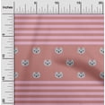 thumbnail image 1 of oneOone Cotton Poplin Fabric Stripe & Cat Face Animal Print Fabric by The Yard 42 Inch Wide, 1 of 4