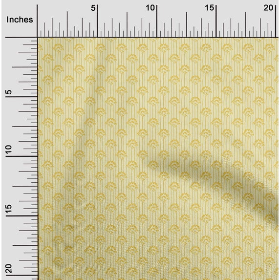 oneOone Cotton Poplin Fabric Stripe & Floral Block Print Sewing Fabric BTY 56 Inch Wide