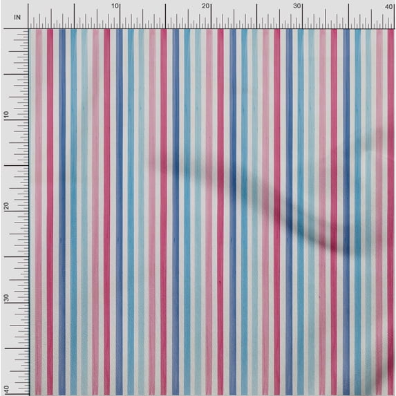 oneOone Cotton Poplin Fabric Stripe Panel Print Fabric BTY 56 Inch Wide