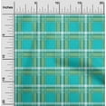 thumbnail image 1 of oneOone Organic Cotton Poplin Twill Fabric Tartan Check Decor Fabric Printed BTY 42 Inch Wide, 1 of 4