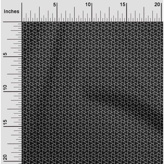 oneOone Cotton Poplin Fabric Triangle Geometric Sashiko Print Fabric by Yard 56 Inch Wide