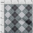 thumbnail image 1 of oneOone Cotton Poplin Gray Fabric Argyle Check Diy Clothing Quilting Fabric Print Fabric By Yard 42 Inches Wide, 1 of 4