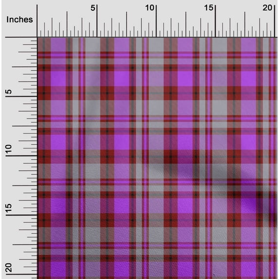 oneOone Cotton Poplin Green Fabric Check Quilting Supplies Print Sewing Fabric By The Yard 42 Inch Wide