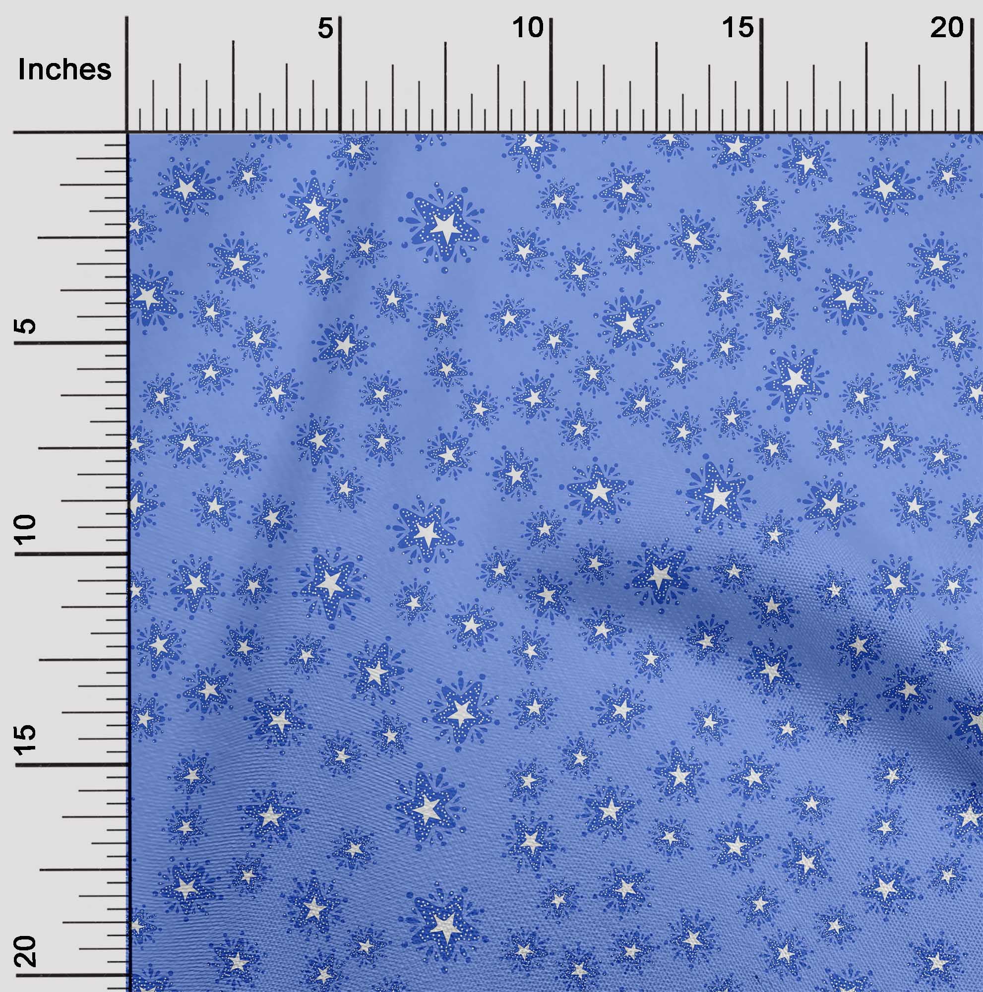 oneOone Cotton Poplin Lavender Blue Fabric Star Christmas Sewing Craft Projects Fabric Prints By Yard 56 Inch Wide