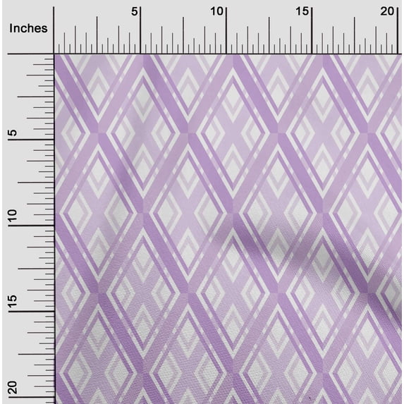 oneOone Cotton Poplin Lavender Fabric Argyle Geometric Sewing Fabric By The Yard Printed Diy Clothing Sewing Supplies 42 Inch Wide
