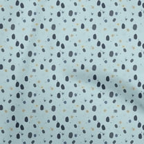 oneOone Cotton Poplin Light Blue Fabric Abstract Dress Material Fabric Print Fabric By The Yard 42 Inch Wide