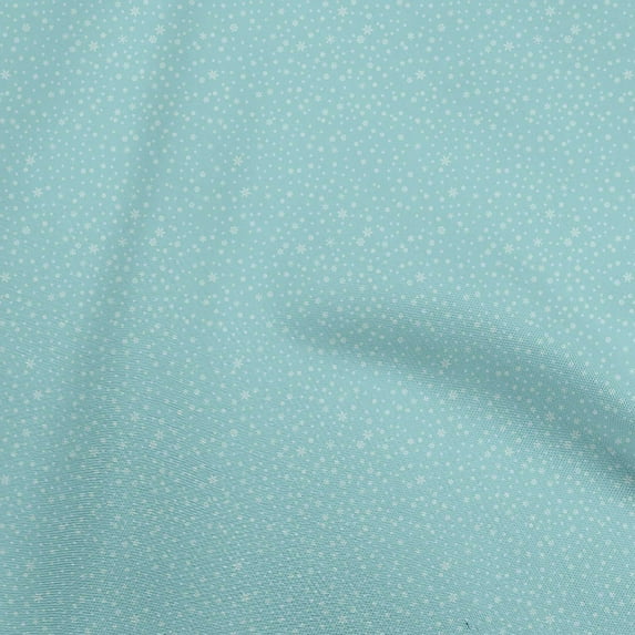 oneOone Cotton Poplin Light Blue Fabric Snowflake Sewing Craft Projects Fabric Prints By Yard 42 Inch Wide