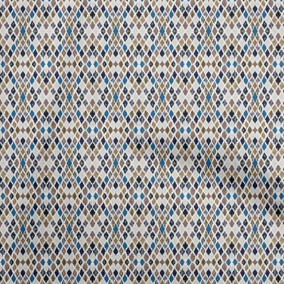 oneOone Cotton Poplin Light Brown Fabric Asian Ikat Quilting Supplies Print Sewing Fabric By The Yard 56 Inch Wide