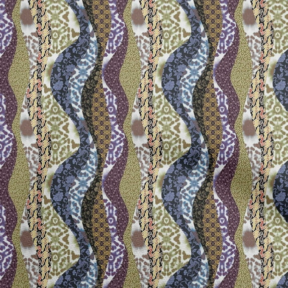 oneOone Cotton Poplin Light Green Fabric Floral Diy Clothing Quilting Fabric Print Fabric By Yard 42 Inch Wide