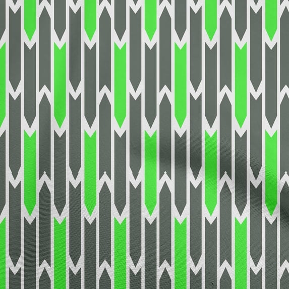 oneOone Cotton Poplin Light Green Fabric Geometric Craft Projects Decor Fabric Printed By The Yard 42 Inch Wide