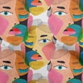 thumbnail image 1 of oneOone Cotton Poplin Light Peach Fabric Abstracts Sewing Fabric By The Yard Printed Diy Clothing Sewing Supplies 42 Inch Wide, 1 of 6