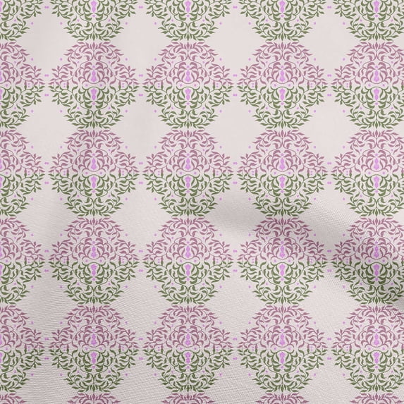 oneOone Cotton Poplin Light Pink Fabric Asian Traditional Block Craft Projects Decor Fabric Printed By The Yard 42 Inch Wide