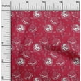 thumbnail image 1 of oneOone Cotton Poplin Magenta Fabric Leaves & Floral Artistic Quilting Supplies Print Sewing Fabric By The Yard 42 Inch Wide, 1 of 4