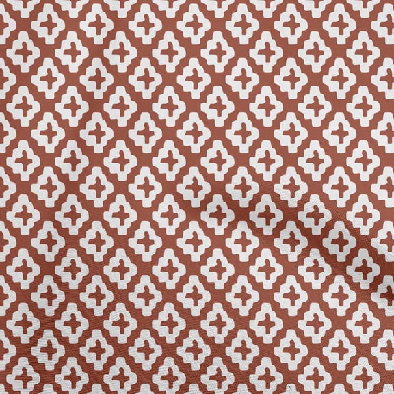oneOone Cotton Poplin Maroon Fabric Abstract Dress Material Fabric Print Fabric By The Yard 42 Inch Wide