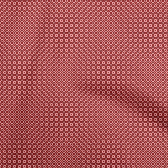 oneOone Cotton Poplin Maroon Fabric Arabic Moroccan Sewing Material Print Fabric By The Yard 42 Inch Wide