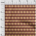 thumbnail image 1 of oneOone Cotton Poplin Maroon Fabric Argyle Check Dress Material Fabric Print Fabric By The Yard 42 Inches Wide, 1 of 4
