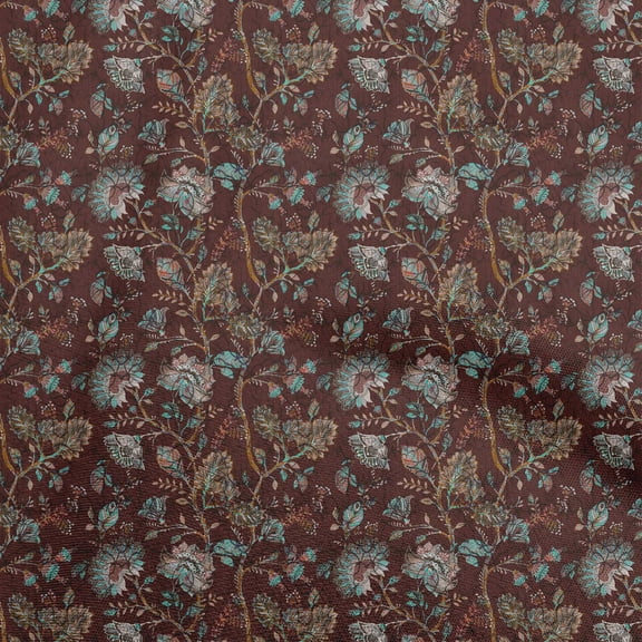 oneOone Cotton Poplin Maroon Fabric Batik Quilting Supplies Print Sewing Fabric By The Yard 56 Inch Wide