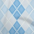 thumbnail image 1 of oneOone Cotton Poplin Medium Blue Fabric Argyle Sewing Material Print Fabric By The Yard 56 Inch Wide, 1 of 4