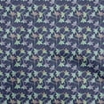 thumbnail image 1 of oneOone Cotton Poplin Medium Blue Fabric Leaves Fabric For Sewing Printed Craft Fabric By The Yard 56 Inch Wide-aA, 1 of 5