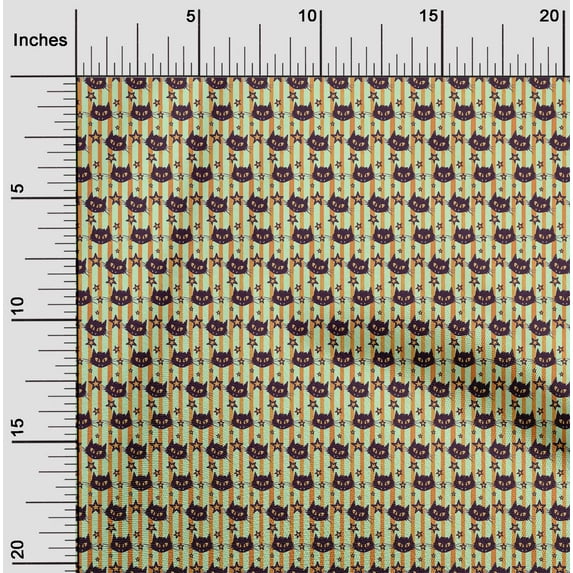 oneOone Cotton Poplin Mint Fabric Halloween Diy Clothing Quilting Fabric Print Fabric By Yard 42 Inch Wide