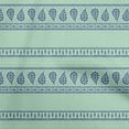 thumbnail image 1 of oneOone Cotton Poplin Mint Green Fabric Asian Paisley Block Sewing Material Print Fabric By The Yard 42 Inch Wide, 1 of 4