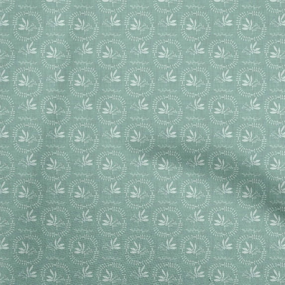 oneOone Cotton Poplin Mint Green Fabric Block Quilting Supplies Print Sewing Fabric By The Yard 42 Inch Wide-B9