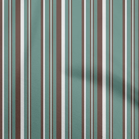 oneOone Cotton Poplin Mint Green Fabric Stripes Quilting Supplies Print Sewing Fabric By The Yard 56 Inch Wide-R0