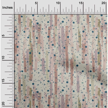 oneOone Cotton Poplin Muesli Fabric Geometric Texture Craft Projects Decor Fabric Printed By The Yard 42 Inch Wide
