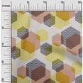 thumbnail image 1 of oneOone Cotton Poplin Navy Blue Fabric Triangle & Hexagon Geometric Craft Projects Decor Fabric Printed By The Yard 42 Inch Wide, 1 of 4
