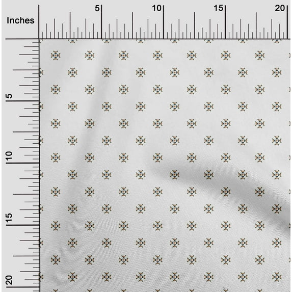 oneOone Cotton Poplin Olive Green Fabric Diamond Shape Small Diy Clothing Quilting Fabric Print Fabric By Yard 42 Inch Wide