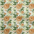 thumbnail image 1 of oneOone Cotton Poplin Orange Fabric Floral Sewing Craft Projects Fabric Prints By Yard 42 Inch Wide, 1 of 4