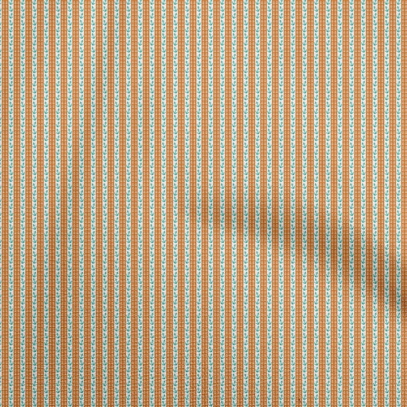 oneOone Cotton Poplin Orange Fabric Nautical Diy Clothing Quilting Fabric Print Fabric By Yard 56 Inch Wide