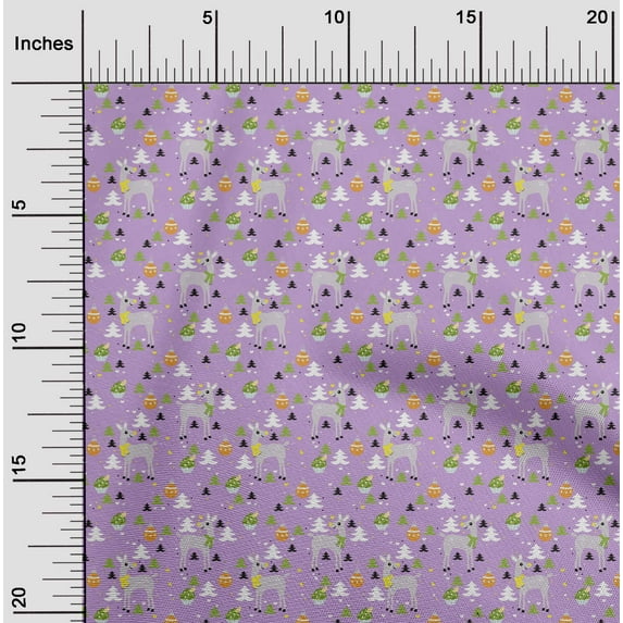 oneOone Cotton Poplin Pastel Purple Fabric Christmas Sewing Craft Projects Fabric Prints By Yard 42 Inch Wide