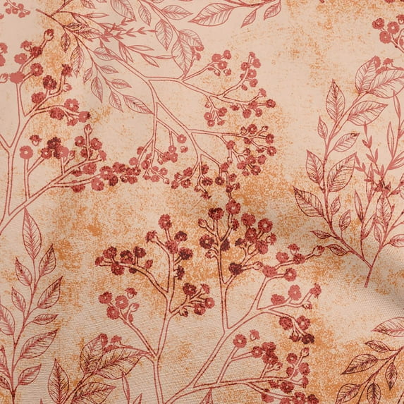 oneOone Cotton Poplin Peach Fabric Asian Quilting Supplies Print Sewing Fabric By The Yard 42 Inch Wide