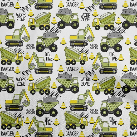 oneOone Cotton Poplin Pear Green Fabric Truck Craft Projects Decor Fabric Printed By The Yard 42 Inch Wide