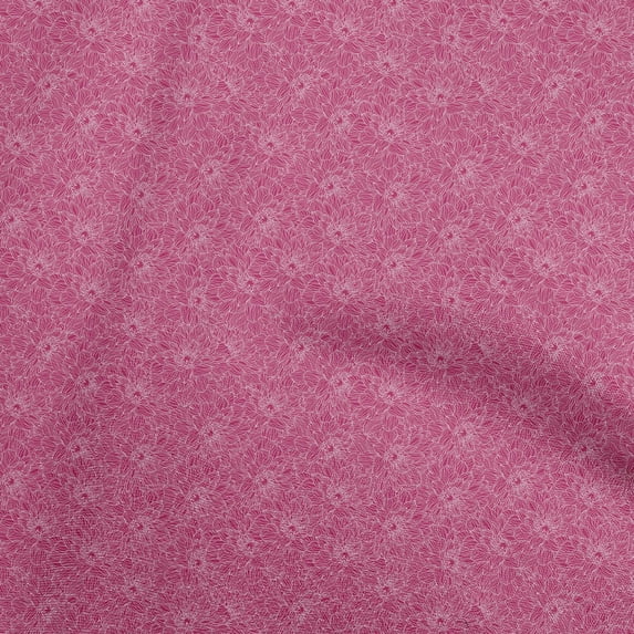 oneOone Cotton Poplin Pink Fabric Abstract Floral Sewing Fabric By The Yard Printed Diy Clothing Sewing Supplies 42 Inch Wide