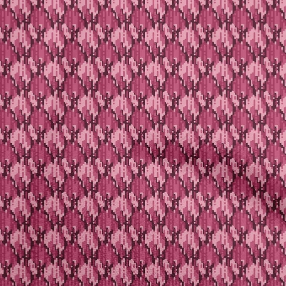 oneOone Cotton Poplin Pink Fabric Abstracts Quilting Supplies Print Sewing Fabric By The Yard 42 Inch Wide