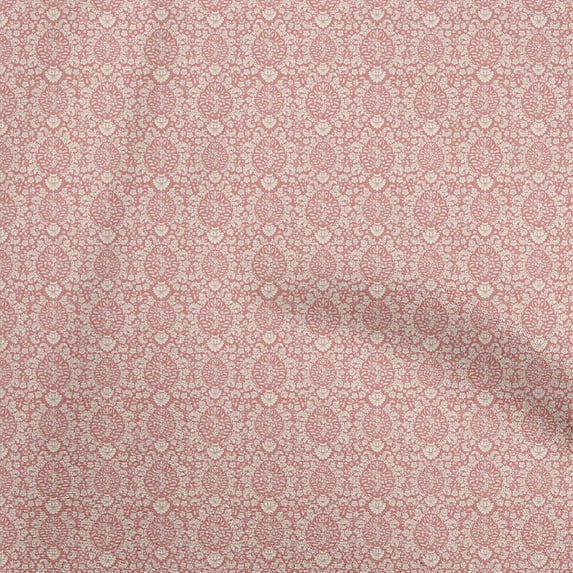 oneOone Cotton Poplin Pink Fabric Toile Fabric For Sewing Printed Craft Fabric By The Yard 42 Inch Wide