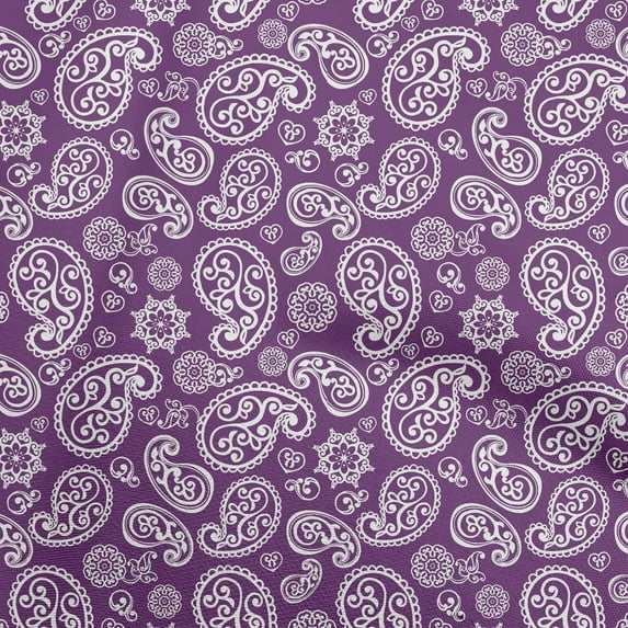 oneOone Cotton Poplin Purple Fabric Block Sewing Material Print Fabric By The Yard 56 Inch Wide