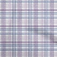 thumbnail image 1 of oneOone Cotton Poplin Purple Fabric Check Craft Projects Decor Fabric Printed By The Yard 42 Inch Wide, 1 of 4