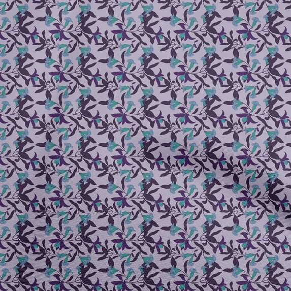 oneOone Cotton Poplin Purple Fabric Floral Quilting Supplies Print Sewing Fabric By The Yard 56 Inch Wide